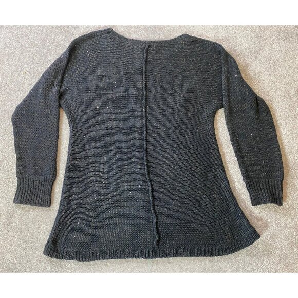 Holly Robinson Peete Open front Cardigan Sweater Black Sequin Knit 1X - Picture 2 of 9